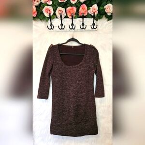 Vintage Warm Mocha Knit Mimi Sweater Dress/Tunic
